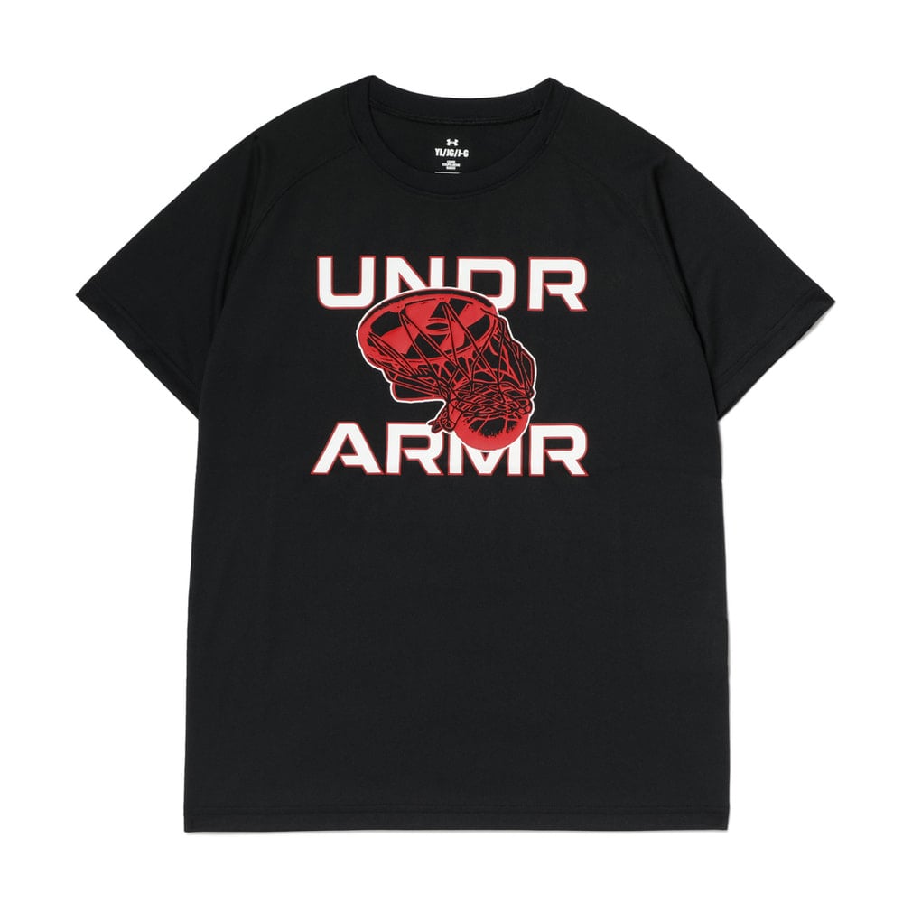 UAネクストジェン グラフィック ショートスリーブ Tシャツ(ブラック-140cm)