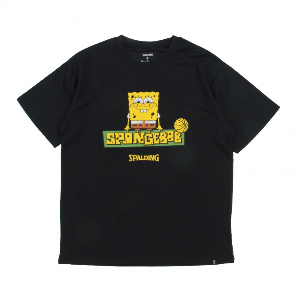 ジュニア Tシャツ スポンジ・ボブ ロゴ(ブラック-140cm)