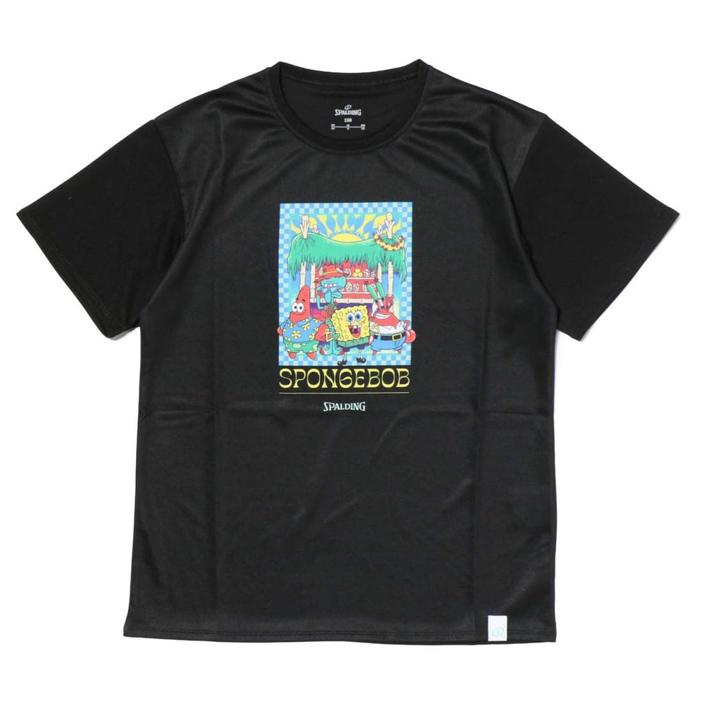 ジュニア Tシャツ スポンジ・ボブ ビーチシャック(ブラック-140cm)