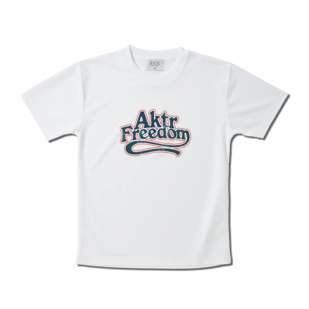�A�N�^�[ �W���j�A(�L�b�Y�E�q��) �o�X�P�b�g�{�[�� ����T�V���c KIDS FREEDOM LOGO SPORTS TEE 225-034005 AKTR