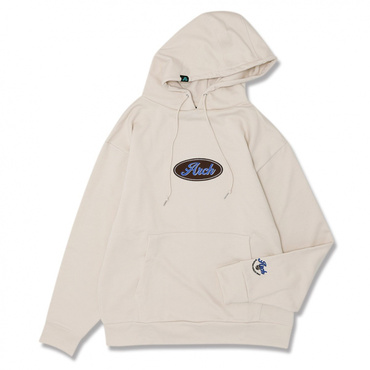 oval logo sweat P/O parka