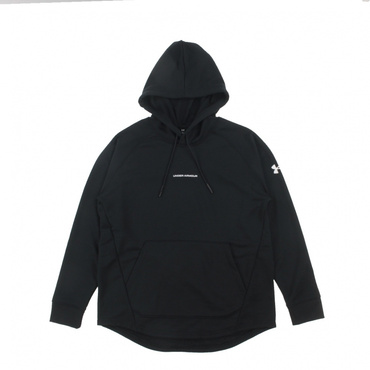 UAロングショット スウェット フーディー(ブラック-XL)