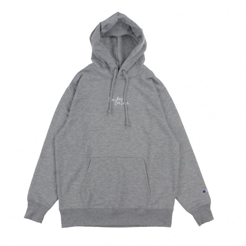 フーデッドスウェットシャツ(グレー-M)