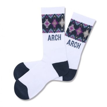 native pattern crew mid. socks