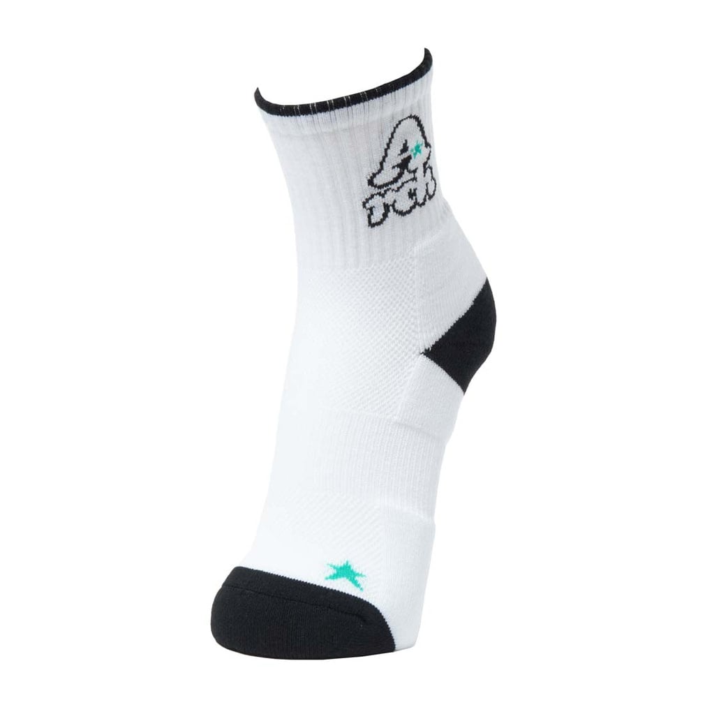 playful logo crew socks(ホワイト×ブラック-25-27cm)