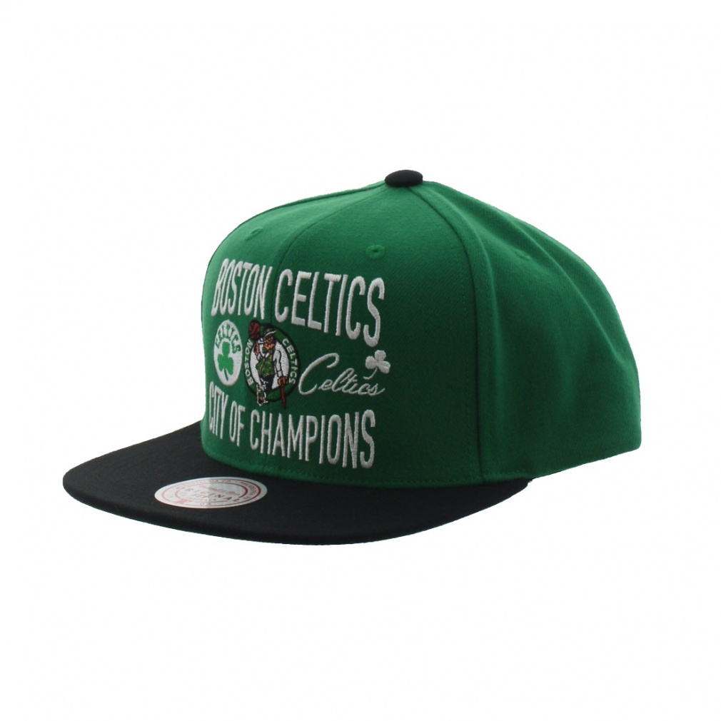 �~�b�`�F��&�l�X �o�X�P�b�g�{�[�� �L���b�v NBA �{�X�g���E�Z���e�B�b�N�X �X�i�b�v�o�b�N CITY LOVE SNAPBACK CELTICS HHSS7296 Mitchell & Ness