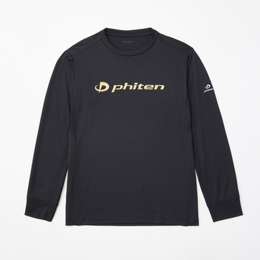 RAKUシャツ 長袖(ブラック×ゴールド-S)