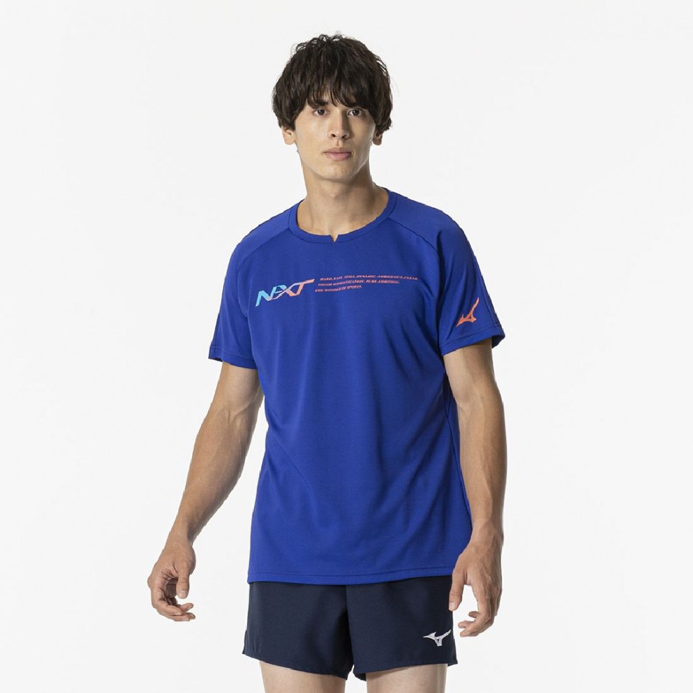 ミズノ メンズ レディス バレーボール 半袖Tシャツ N-xtプラシャツ(ハンソデ) V2MAB003 MIZUNO