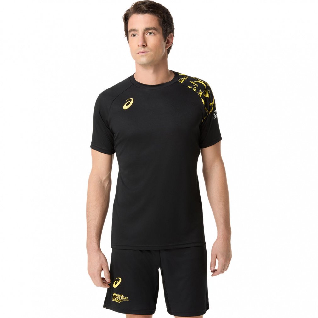 アシックス メンズ レディス バレーボール 半袖Tシャツ トップライン