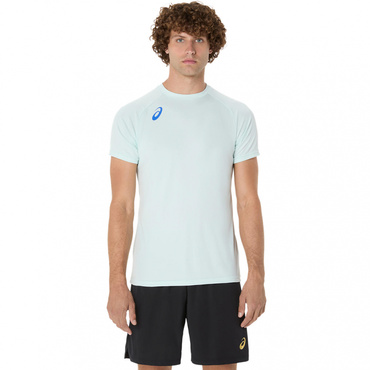 プラクティス半袖シャツ(背面プリント)(ペールブルー-XL)