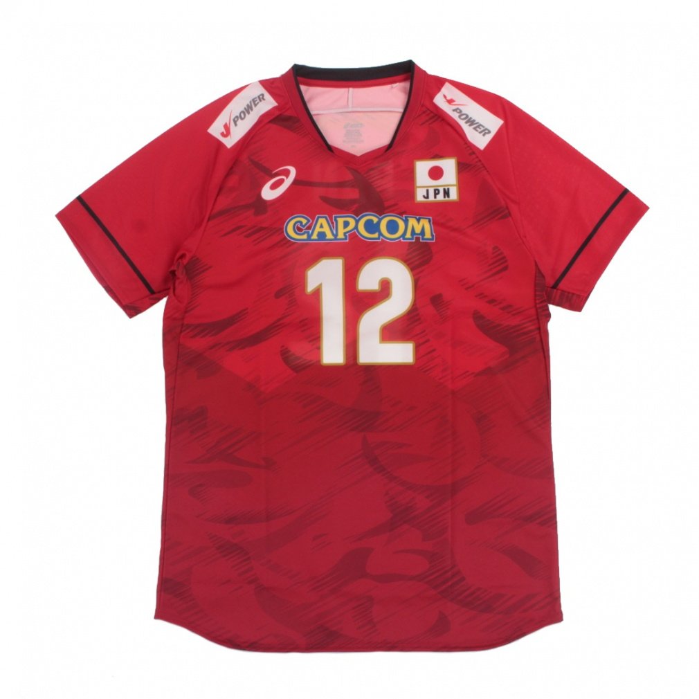 アシックス メンズ レディス バレーボール 半袖Tシャツ 2025年度 バレーボール男子日本代表 レプリカシャツ 12 高橋選手 JVA REPLICA 2051A398 レプリカウェア asics