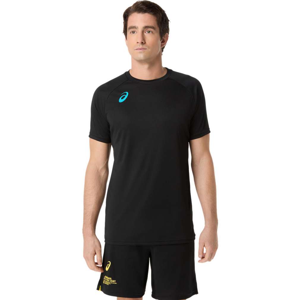 アシックス メンズ レディス バレーボール 半袖Tシャツ 半袖プラクティスシャツ(ロゴ) 2053A246 asics