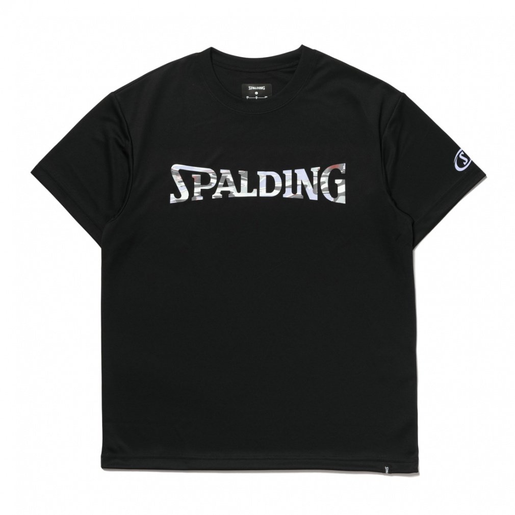 スポルディング メンズ レディス バレーボール 半袖プラクティスシャツ Tシャツ オーバーラップド カモ ロゴ SMT24004 SPALDING