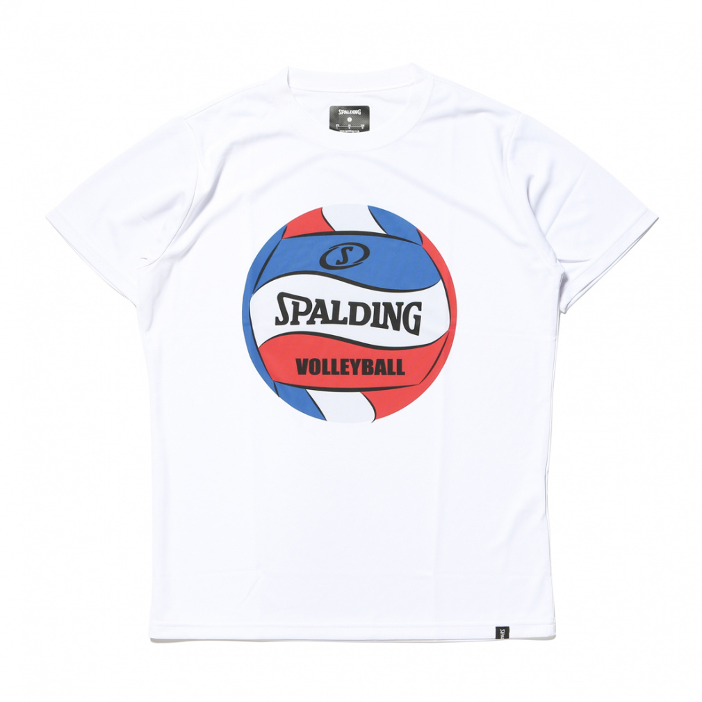 スポルディング メンズ レディス バレーボール 半袖プラクティスシャツ ボールプリント SMT200740 SPALDING 2303_ms