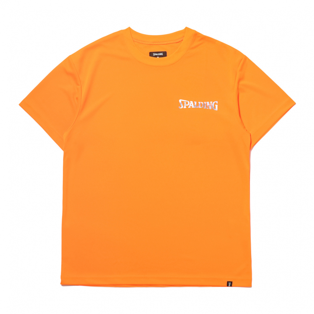 スポルディング メンズ レディス バレーボール 半袖プラクティスシャツ Tシャツ ホログラム ワードマーク SMT22128 SPALDING