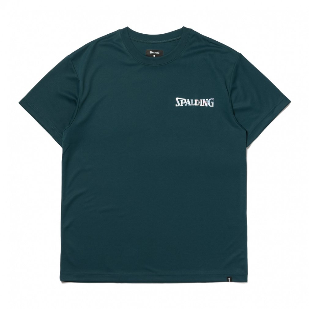 スポルディング メンズ レディス バレーボール 半袖プラクティスシャツ Tシャツ ホログラム ワードマーク SMT22128 SPALDING