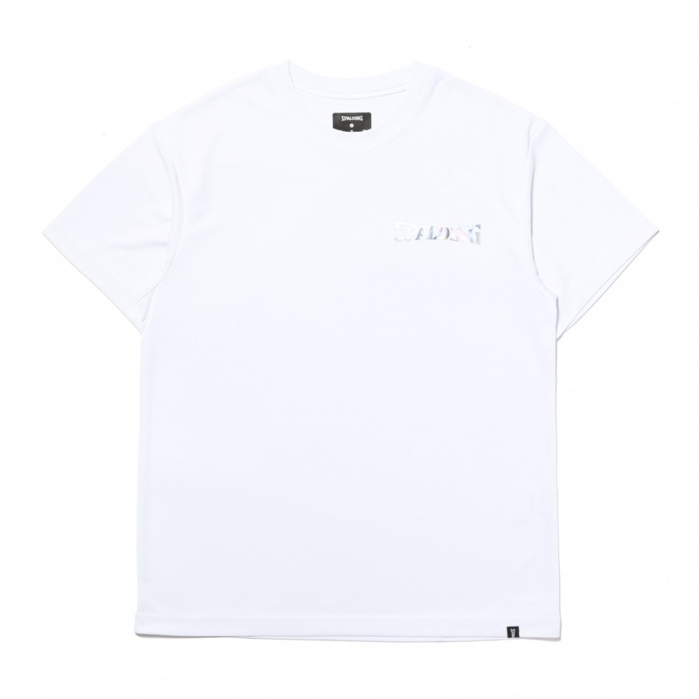 スポルディング メンズ レディス バレーボール 半袖プラクティスシャツ Tシャツ ホログラム ワードマーク SMT22128 SPALDING
