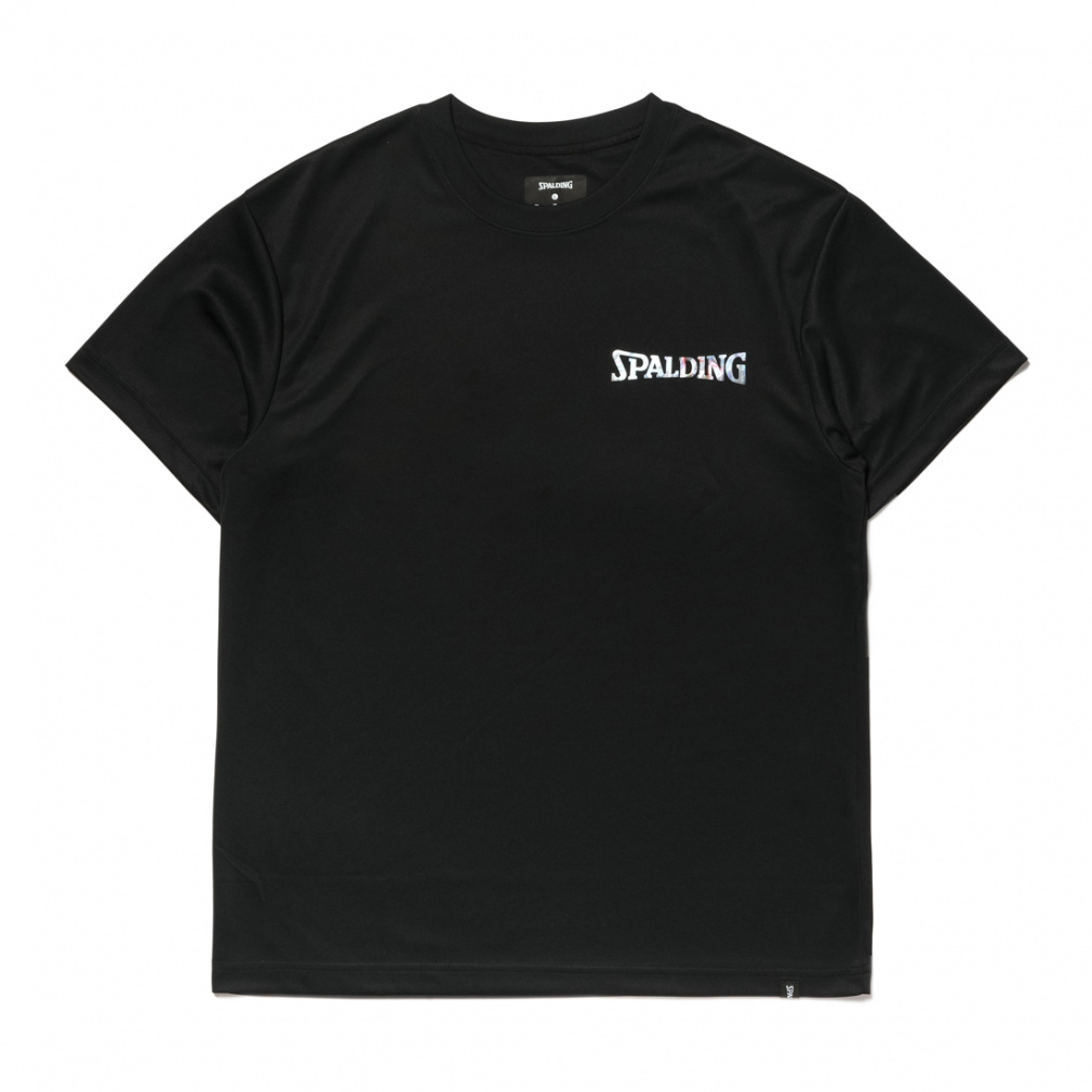 スポルディング メンズ レディス バレーボール 半袖プラクティスシャツ Tシャツ ホログラム ワードマーク SMT22128 SPALDING