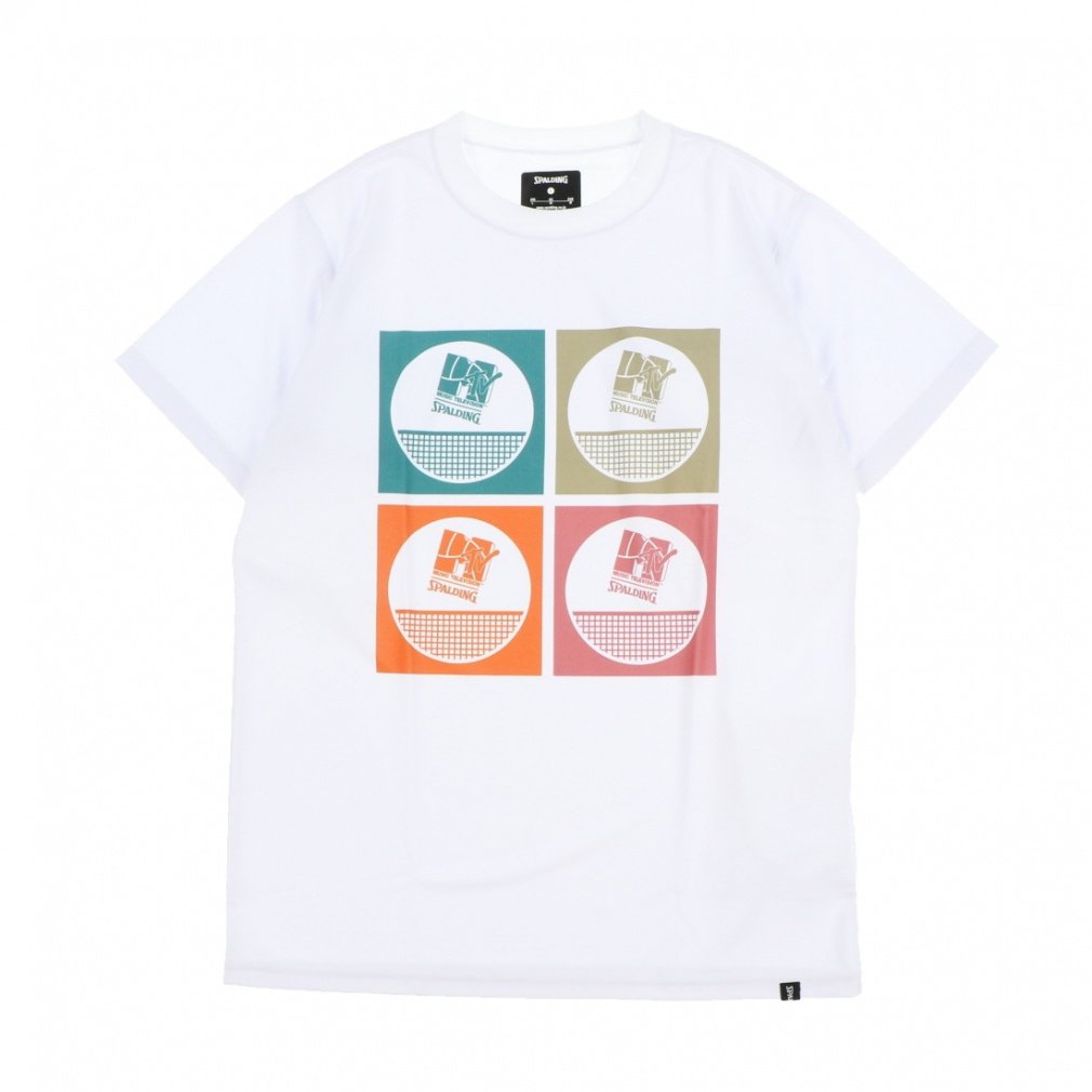 スポルディング メンズ レディス バレーボール 半袖プラクティスシャツ バレーボールTシャツ MTV オーバーザネット SMT210650 SPALDING