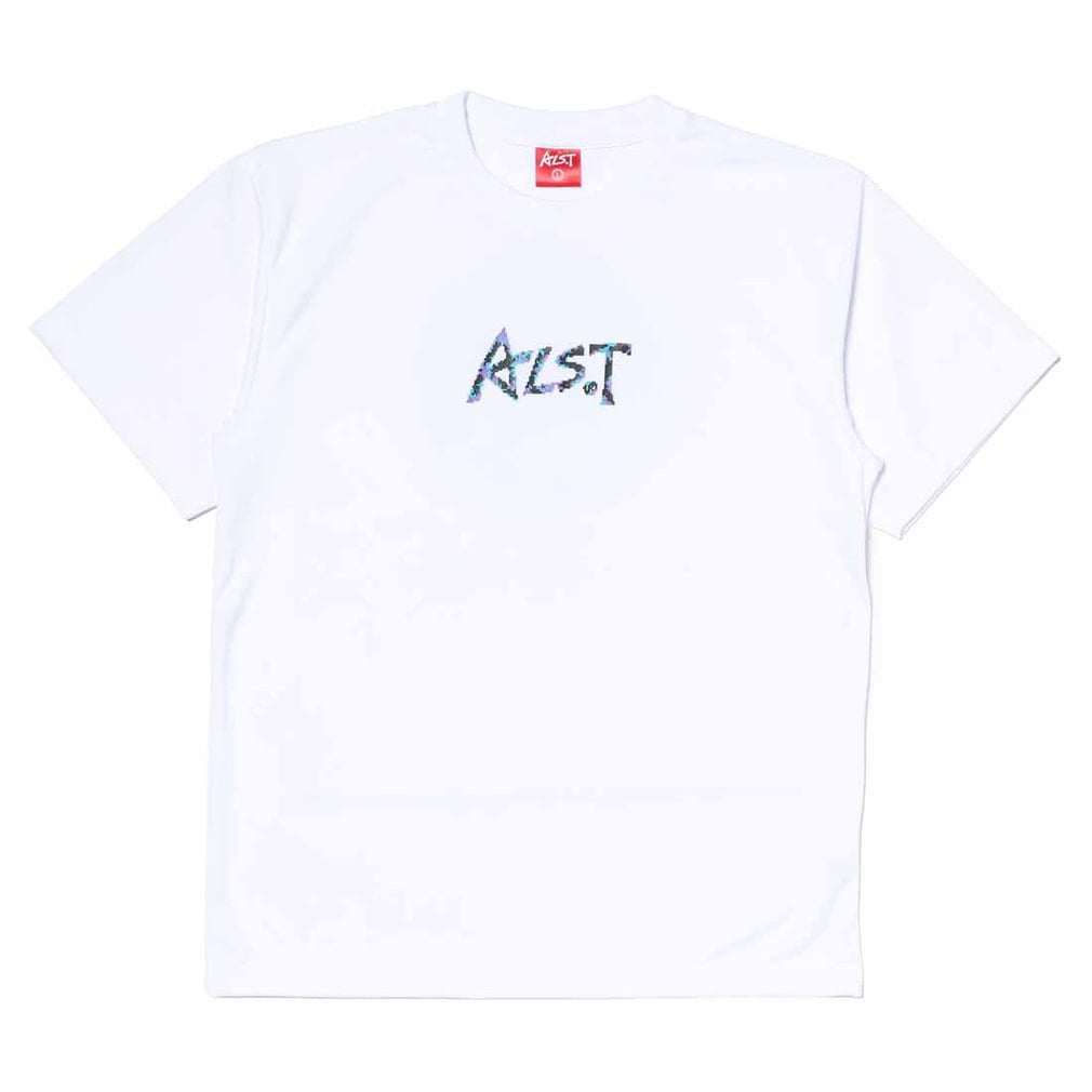 DRY Tシャツ PIXEL LOGO II(ホワイト×パープル-M)