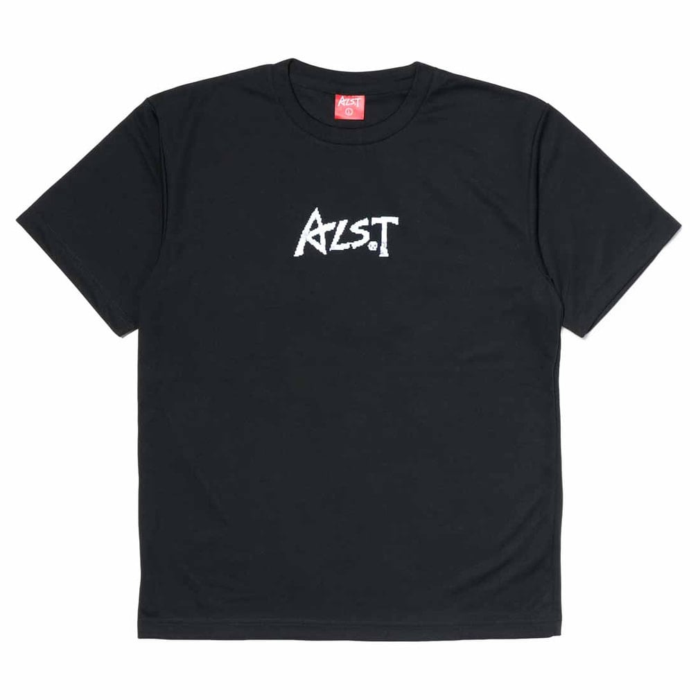 DRY Tシャツ PIXEL LOGO II(ブラック×ブルー-S)