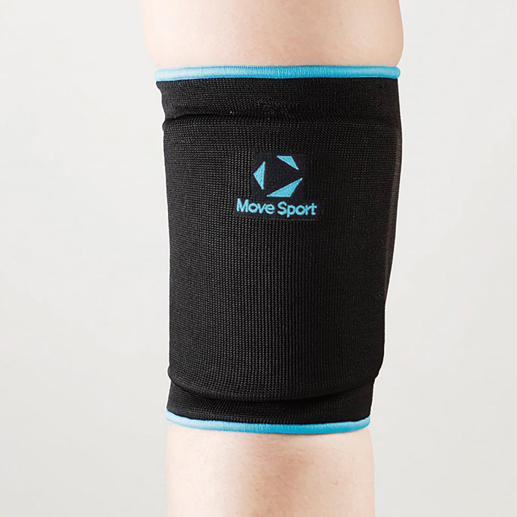 サポーター 膝用(ブラック×ブルー-M)