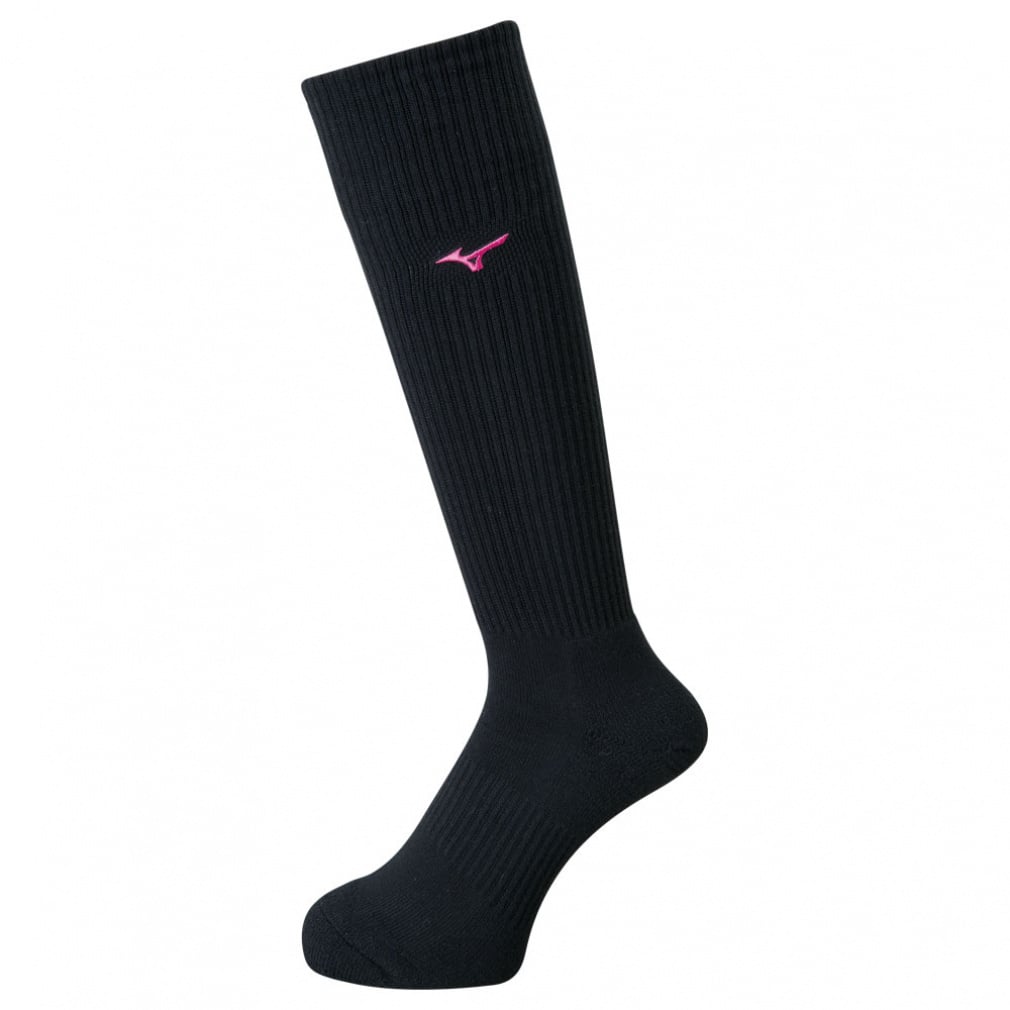 ソックス(ブラック×マゼンダ-24.0cm)