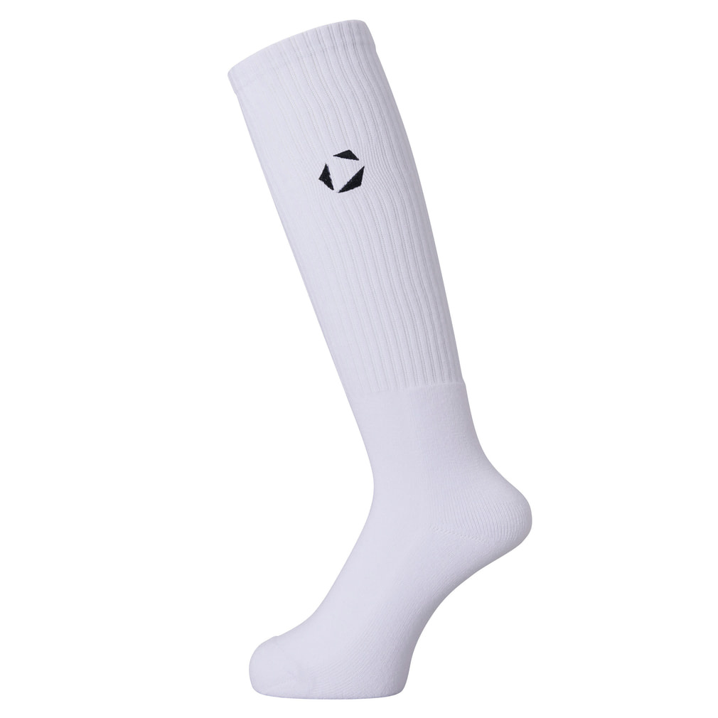 バレーボール ハイソックス(ホワイト×ブラック-21-23cm)