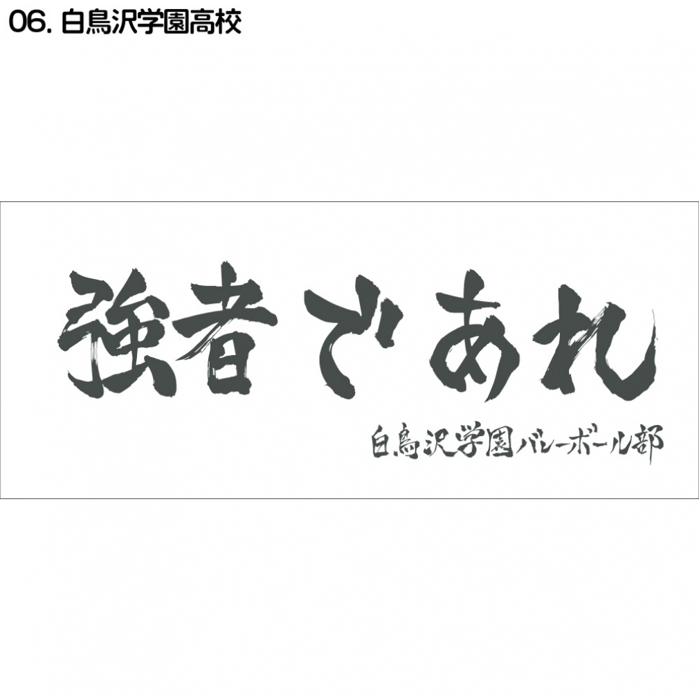 ハイキュー横断幕スポーツタオル白鳥沢｜Alpen Online