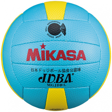 ドッジボール3号 試合球 縫い サックスブルー/黄 検定球