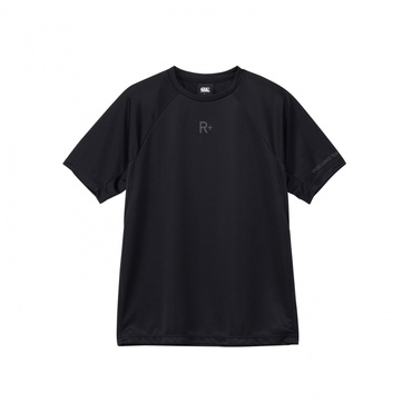 R+ FLEXCOOL CONTROL TEE アールプラス フレックスクールコントロールティー(ブラック-M　メンズ)