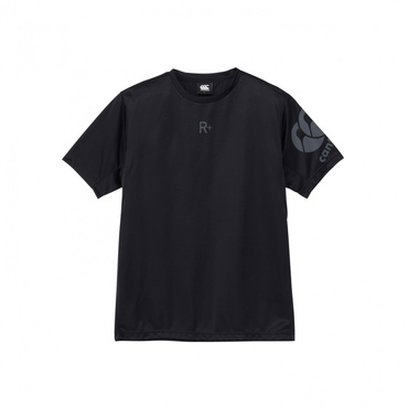 R+ FLEXCOOL CONTROL TEE アールプラス フレックスクールコントロールティー(ブラック-M　メンズ)