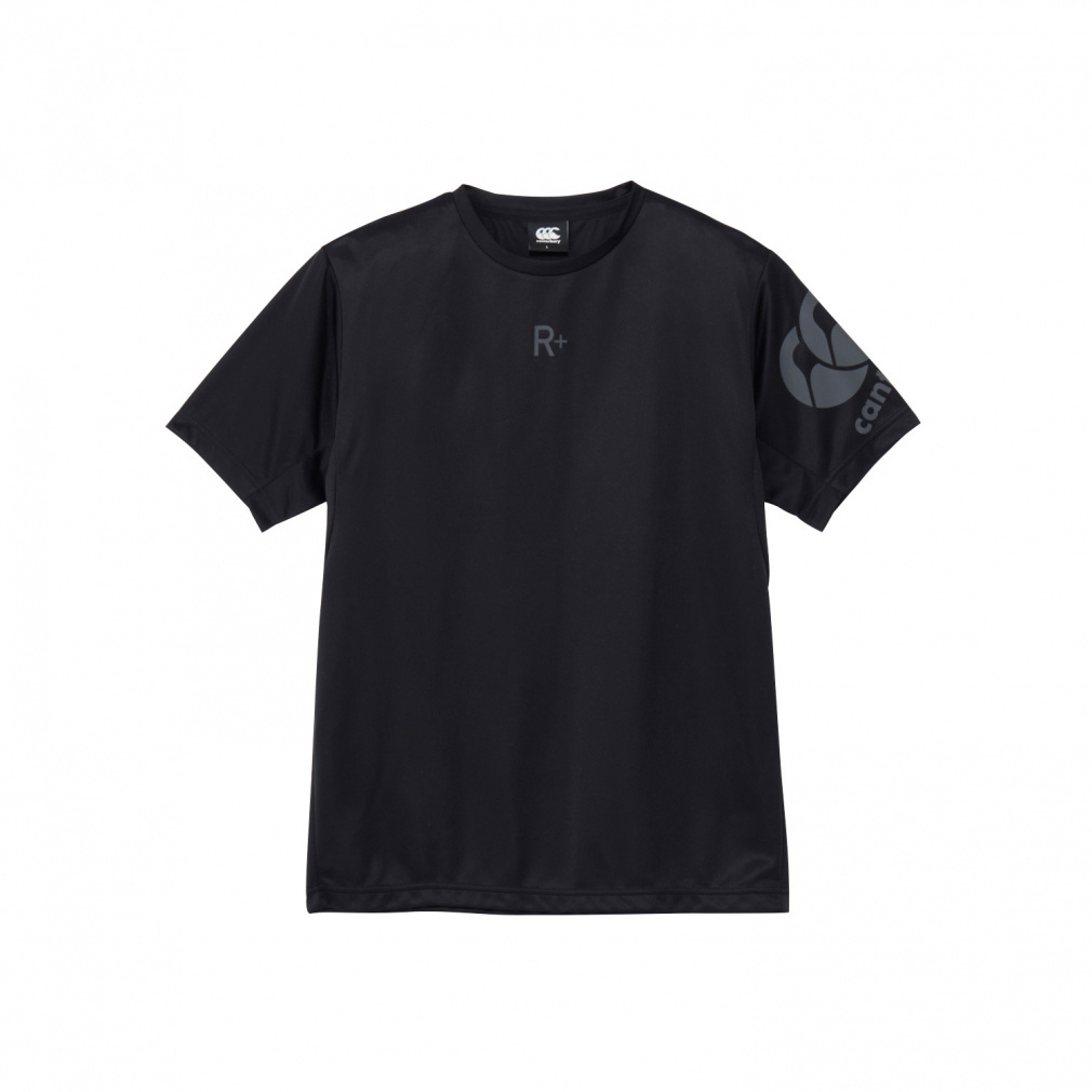 R+ FLEXCOOL CONTROL TEE アールプラス フレックスクールコントロールティー(ブラック-M　メンズ)