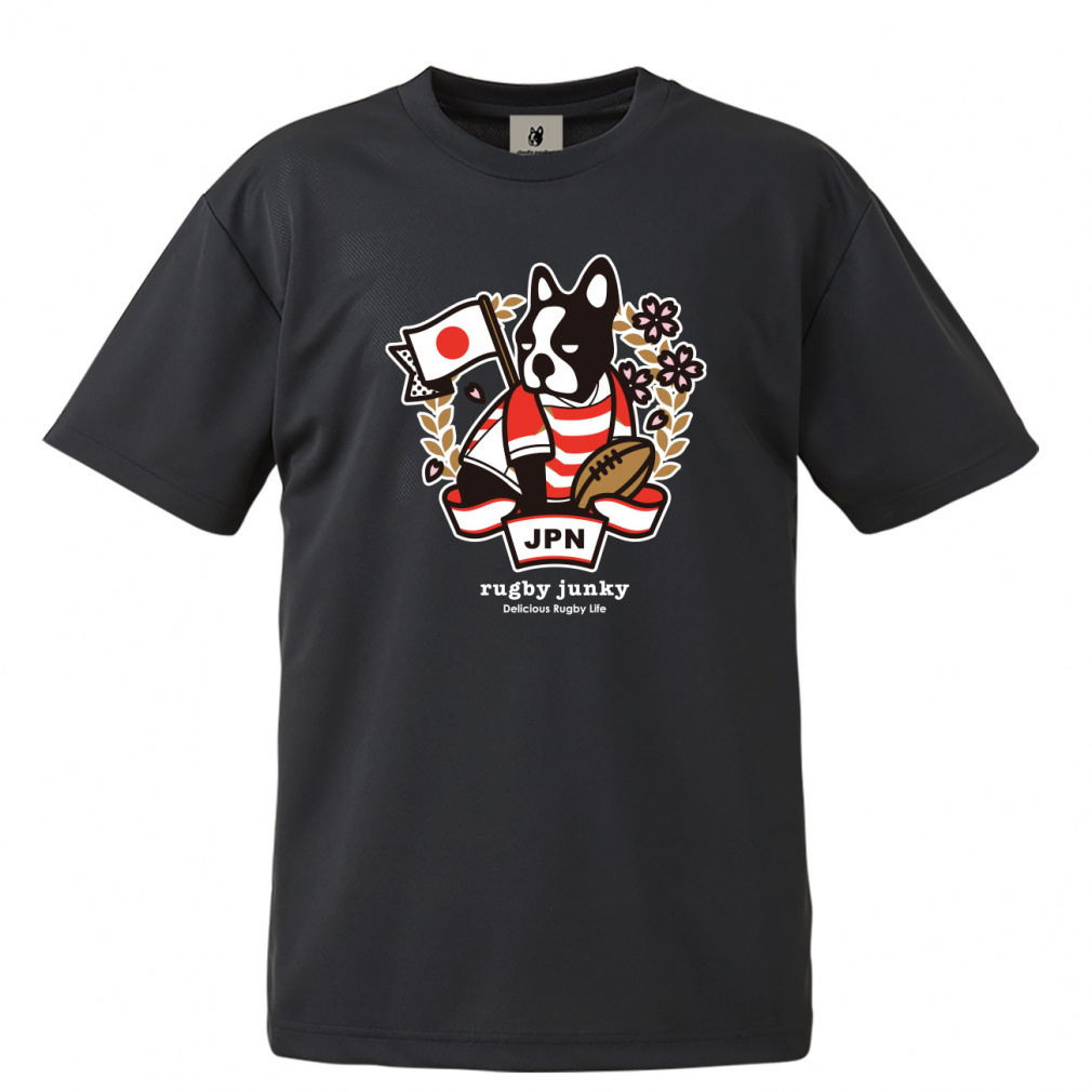 ラグビージャンキー JPN ラグビー 半袖シャツ(ブラック-XS)