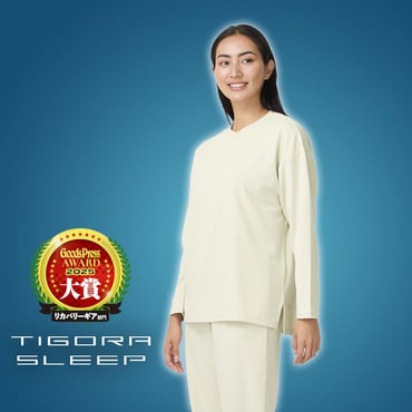 オフィシャル SLEEP ロングTシャツ Lサイズ リカバリーウェア 長袖Tシャツ レディース ティゴラ TIGORASLEEP 一般