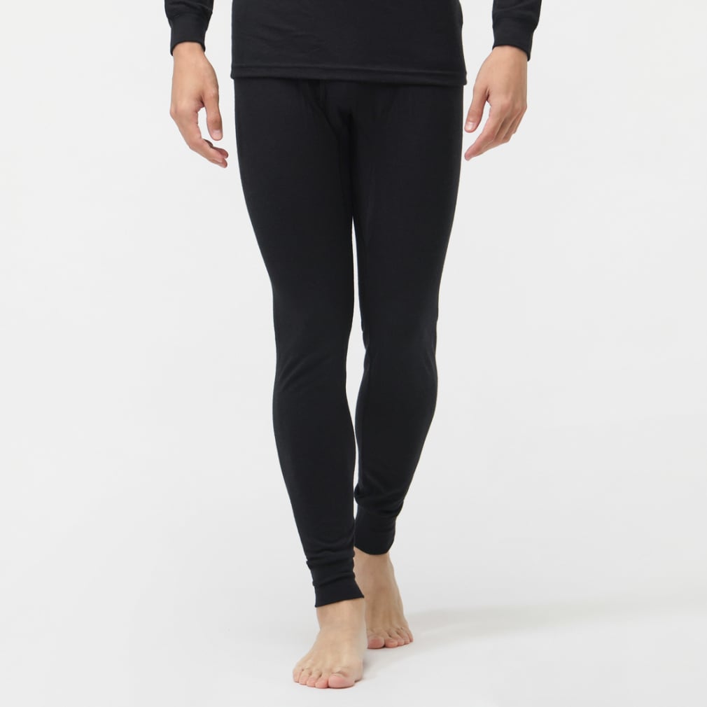 IHEAT メリノウール ウールインナー ロングタイツ(ブラック-S)