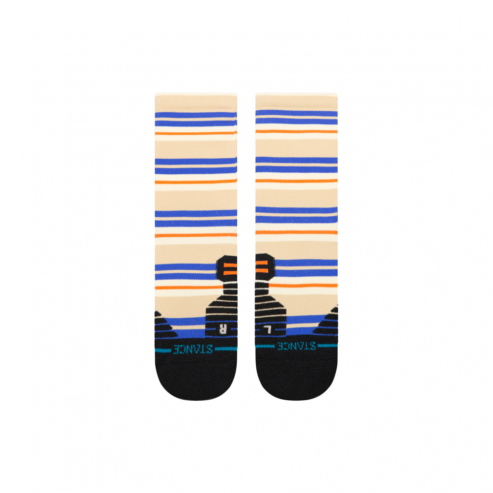 スタンス ソックス LENNON MID CREW A458C25LEN ： クリーム×ブルー