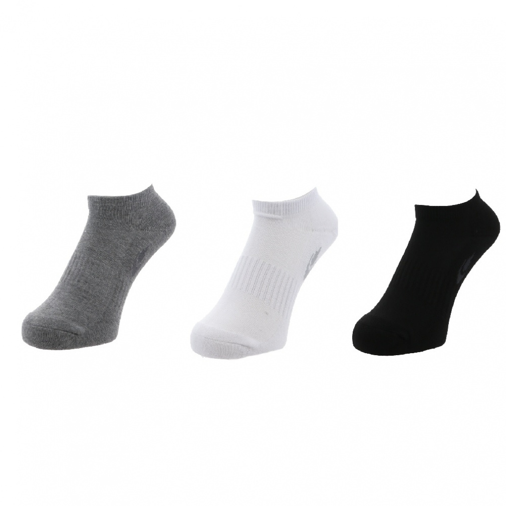 3足組 アンクル丈ソックス(グレー-25-27cm)