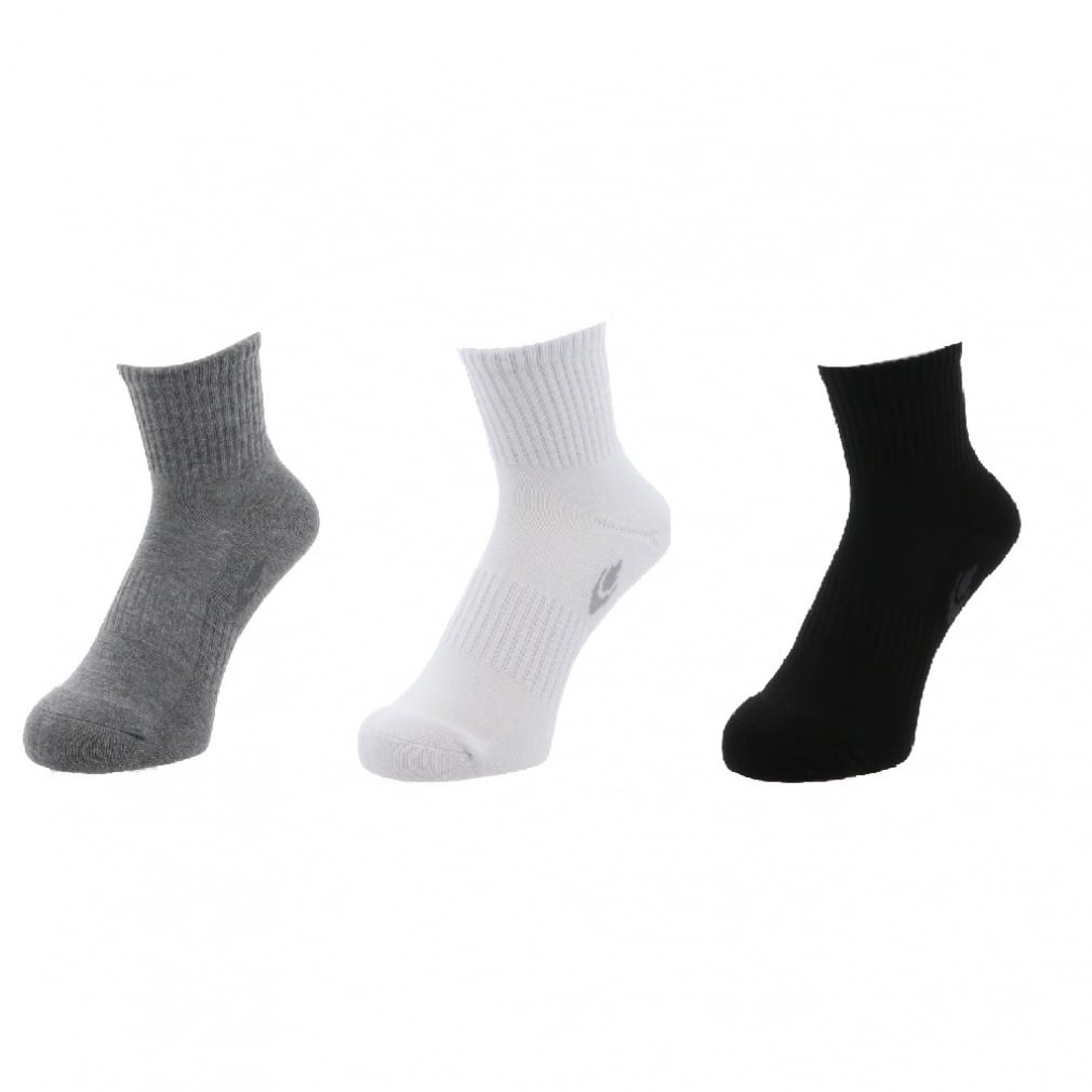 3足組 ショート丈ソックス(グレー-25-27cm)