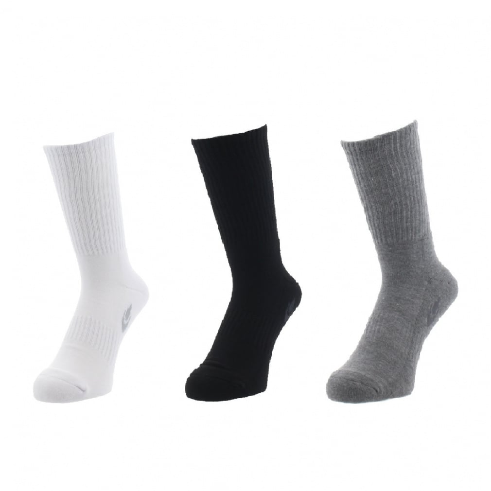 3足組 レギュラー丈ソックス(グレー-25-27cm)