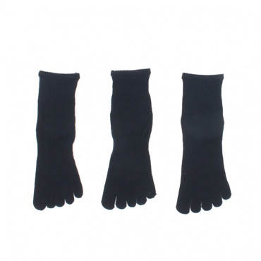 3足組 5本指ソックス(ブラック-25-27cm)
