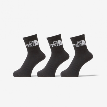TNF Jacquard Logo 3P Crew TNF ジャカード ロゴ 3P クルー(ブラック-25-27cm)