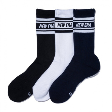 SOCKS CREW 3PAIRS LINE MULTI 25J