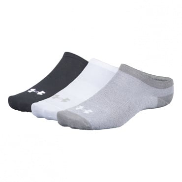 UA Women's 3P No Show Socks(ブラック-21-23cm)