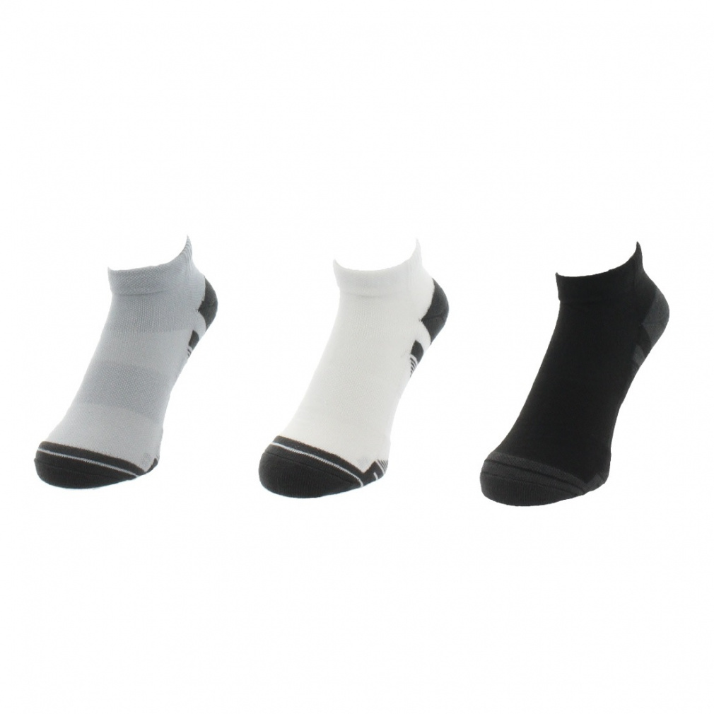 UAパフォーマンステック ローカット ソックス 3足セット(グレー-25-27cm)