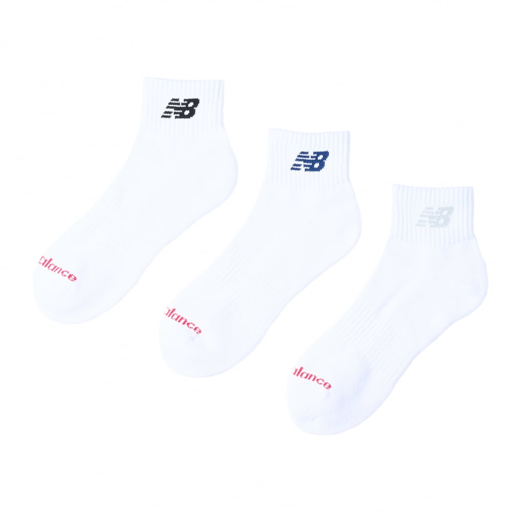 ミッドレングス3Pソックス(ホワイト-25-27cm)