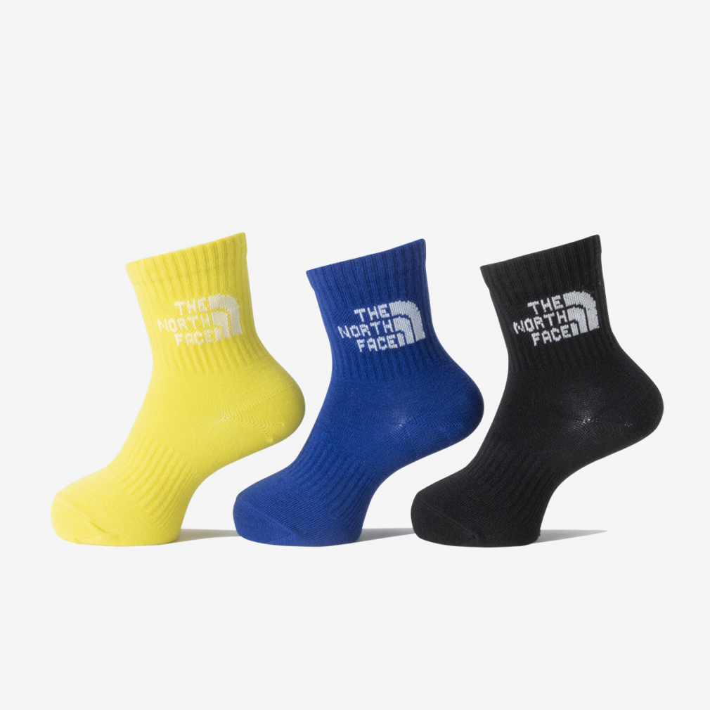 K TNF Jacquard Logo 3P Crew キッズ TNF ジャカード ロゴ 3Pクルー