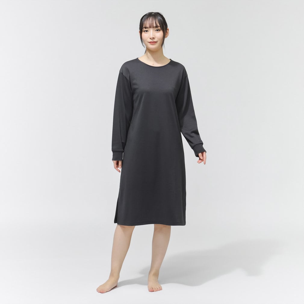 TIGORASLEEP レディス長袖チュニック 一般医療機器 リカバリーウェア(チャコールグレー-M)