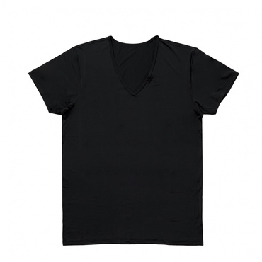 iCOOL アイクールインナー Vネック半袖Tシャツ(ブラック-L)