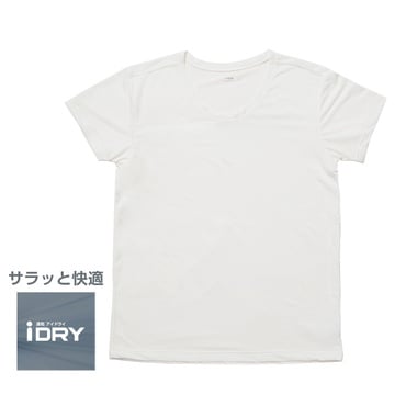 アイドライインナー クルーネック半袖(ホワイト-M)